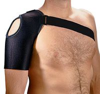 Rolyan MFC II Unilateral Shoulder Orthosis for Left Shoulders, Upper Arm Support with Lycra & Spandex Sleeve for Sports Injuries, Shoulder Strains, Tendonitis, Torn Ligaments, Limits Motion, Small