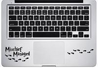 Harry Potter Mischief Managed Trackpad Keyboard Apple MacBook Decal Vinyl Sticker Apple Mac Air Pro Retina Laptop Sticker