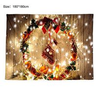 Super1798 Shiny Christmas Garland Stocking Print Party Home Wall Hanging Decor - 180180cm