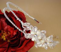 Bridal Headband Wedding Tiara Floral Rhinestone 233