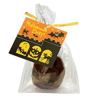 Halloween Day Paper Gift / Price Tags with 10x15cm Flat Cellophane Bags and Golden Twist Ties, Set of 95~100 (Black/Orange)