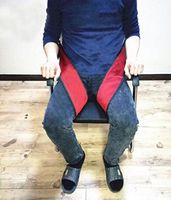 Effortsmy Medical Wheelchair Anti-Slide Seat Belts - Buttocks Breathable Constraint Band - Thigh Fixed Restraint Band & Length Adjustable, red Wine