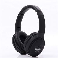 VOANZO Headphones Over Ear, Wireless Folding Earphone, HD Noise Reduction Bluetooth Headphones with Mic for Cellphone Tablet - Black