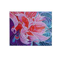 Meidexian888 Special Shaped Diamond Painting, DIY 5D Partial Drill Cross Stitch Kits Crystal R (F)