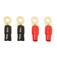2 Pairs 1/0 AWG Power Ground Wire Connectors Assortment Crimp Ring Terminals