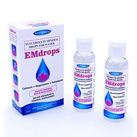 Electrolyte Water Drops 1,200 Servings! Hydration Supplement EMDROPS for Heart, Bones, Keto Flu, Leg Cramps etc. Liquid Magnesium Calcium Potassium Unflavored Sugar Free (No Trace Minerals) 2 Bottles