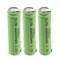 3x Exell 1.2V NIMH AAA 600mAh Rechargeable Batteries w/Tabs use with electric razors toothbrushes high power static applications (Telecoms UPS and Smart grid) electric tools electric mopeds USA SHIP