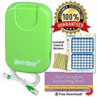Wet-Stop 3 Bedwetting Alarm (Green) 6 Alarms & Vibration, Enuresis Alarm, Incontinence, Potty Training, 100% Satisfaction Guaranteed