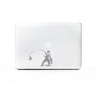 (2X) StickAny Laptop Series Fishing Fly Fish Sticker for MacBook Pro, Chromebook, Surface Pro, and More (Silver)