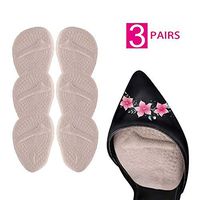 Forefront Ball of Foot Cushions, Maxdee 3 Pairs Forefoot Shoe Insoles for Women High Heels, Gel Helps Cushion, Arch Pain, Pads High Heels Relieve Forefoot Pain，Skin