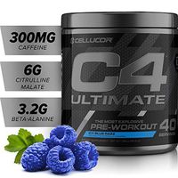 C4 Ultimate Pre Workout Powder ICY Blue Razz | Sugar Free Preworkout Energy Supplement for Men & Women | 300mg Caffeine + Beta Alanine + Creatine | 40 Servings