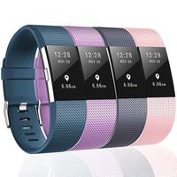 ZEROFIRE Compatible for Fitbit Charge 2 Bands, Adjustable Sport Wrist Bands Strap for Fitbit Charge 2, Women, Men, Pack of 4