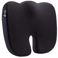 Seat Cushion Pillow for Office Chair - 100% Memory Foam Soft Coccyx Pad - Tailbone, Sciatica, Lower Back Pain Relief - Contoured Posture Corrector for Car, Wheelchair, Computer and Desk Chairs