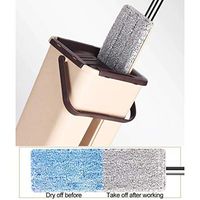 Fine 360 Degree Swivel Head, Self-Cleaning, Great for Wet-Dry Cleaning, Safe on All Surfaces, Telescopic Wand, Compact Storage, Carry Handle Microfiber Mop Cloth (Beige)