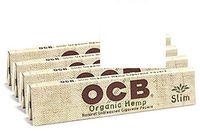 8 OCB Organic Hemp King Size Slim Cigarette Rolling Papers Packs (32 Rolling Papers Per Pack) + Limited Edition Beamer Smoke Sticker. Used with Legal Smoking Herbs, Rolling Tobacco, Herbal Mixes