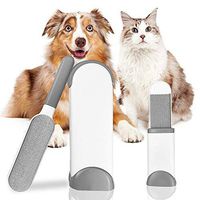 Boomight Pet Hair Remover Brush,Double Sided Hair Removal Tool, Integrated Handle Design with A Self-Cleaning Base, Removing Lint Dust in Clothes and Furniture, Hair Removal Brush Reusable (Grey)