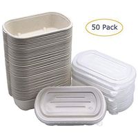 [50 Pack] 24oz Eco-Friendly Bowls with Lids - Recyclable Paper Bowls To Go - Portable Serving Bowl Set to Pack Foods