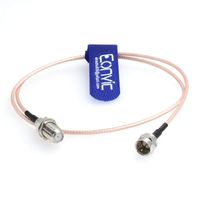Eonvic RG179 75 Ohm F Male to 75 Ohm F Female Bulkhead Cable