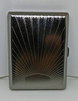 Eclipse Gun Metal Sunrise Design 100s Size Cigarette Case