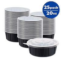 OTOR 25 Sets Meal Prep Food Container with Airtight Lids Stackable Reusable BPA Free Lunch Box Bento Box Microwave&Dishwasher&Freezer Safe 20oz