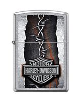 Zippo Harley-Davidson Barb Wire Street Pocket Lighter, Chrome