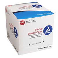 2307248 Gauze Sponge 4x4 Sterile 12-Ply 1200 Per Case sold as Case Pt# 3354 by Dynarex Corporation