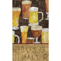 Guest Towel Size Napkin, 4.5"x8", Pack of 15, Brewsky Sports