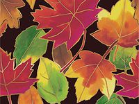 Floral Wrap - Autumn Leaves 24"x100' Gift Wrap Cutter Box (1 Box) - Wraps -E6229CB