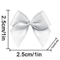 20 Color Pre-Tied LightGray Satin Gift Bows (Pack of 50)