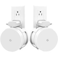 [Upgraded] Google WiFi Wall Mount, WiFi Accessories for Google Mesh WiFi System and Google WiFi Router Without Messy Wires or Screws (White(2 Pack))