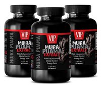 Focus and Energy Supplements - Muira PUAMA - Male Enhancement - LIBIDO Booster - Energy Tonic - Energy Booster for Men - 3 Bottles (270 Capsules)