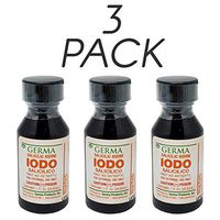 Germa Iodine Salicilic/YODO Saliclico First Aid External Use Antiseptic and Antibacterial 1 Oz - Pack of 3