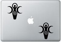 Goddess Crescent Moon ArcDecals78600632 Set Of Two (2x) , Decal , Sticker , Laptop , Ipad , Car , Truck