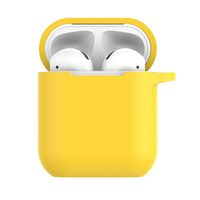 ❤️Byedog❤Silicone Anti-Lost Protective Cover Skin Case for Apple AirPods Charging Case (Yellow)