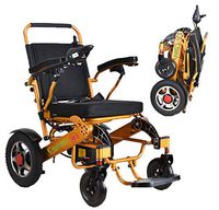 ComfyGO Extreme Sport Portable Motorized Electric Power Wheelchair Foldable Lightweight Dual Motor Aviation Travel Long Range (Seat Width 19" - Free Travel CASE)