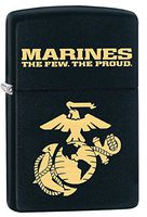 Zippo Personalized Message Engraved on Backside Customized U.S. Marine Corps. Windproof Lighter (Style3)