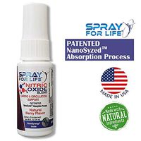 Spray For Life® Nitric Oxide Blend Spray Supplements for Cardio, Blood Pressure & Circulation, Smooth Muscle Contractility, Bioenergetics, Essential Amino Acids to Support Physical Endurance 26ml