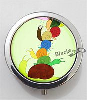 BlackKey Snails 3-Compartment Decorative Pocket Gift Box Case Organizer for Pill, Color 1 -2020