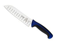 Mercer Culinary M22707BL Millennia 7-Inch Granton Edge Santoku Knife, Blue