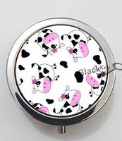 BlackKey Cow Animal 3-Compartment Decorative Pocket Gift Box Case Organizer for Pill, Color 1 -1475