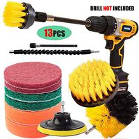 QILERUI Drill Power Brush Scrubber Cleaning Brush,13Pack All Purpose Bathroom Surfaces Shower Tile,Grout,Floor,Kitchen Surface,Spin Brush with 2 Pieces Extension Attachment