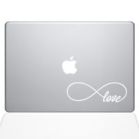 The Decal Guru Infinite Love Decal Vinyl Sticker, 15" MacBook Pro (2016 & Newer Models), White (1646-MAC-15X-W)