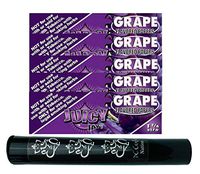 Herb Airtight Tube Pocket Protector with Juicy Jay's Grape 1.25 Flavored Hemp Rolling Papers 5 Count DC Crafts Nation- Ganesha