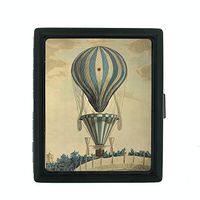 Perfection In Style Metal Cigarette Case Vintage Hot Air Ballon Design 005