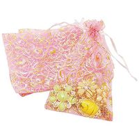Outdoorfly 50PCS Organza Bags 4x6 Inches Drawstring Gift Bags Jewelry Pouches Drawstring Bags Candy Chocolate Wedding Party Christmas Baby Favor Prensent Bags(Pink Eyelash)