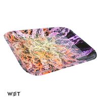 6 Rolling Trays for The Price of One, Reusable Food Grade Paper Plate Material, Best for Party Favors (Purple Haze)