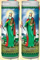 Set of 2 St Martha Prayer Candles 2 Veladoras De Santa Marta