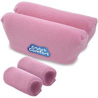 Crutch Comfort Deluxe Soft Fleece & Foam Crutch Accessory Set (Pink)
