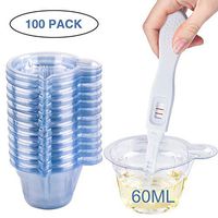 Disposable Plastic Urine Collection Cups, 2 oz Specimen container for Pregnancy confirm, Ovulation inspect, pH Test. (60ML Pack of 100)