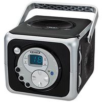 Jensen CD555 Black Limited Edtion Portable Bluetooth Music System with CD Player & FM Radio with Aux-in & Headphone Jack Line-in